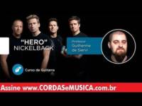 hero nickelback aula de guitarra