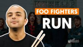 run foo fighters aula de bateria